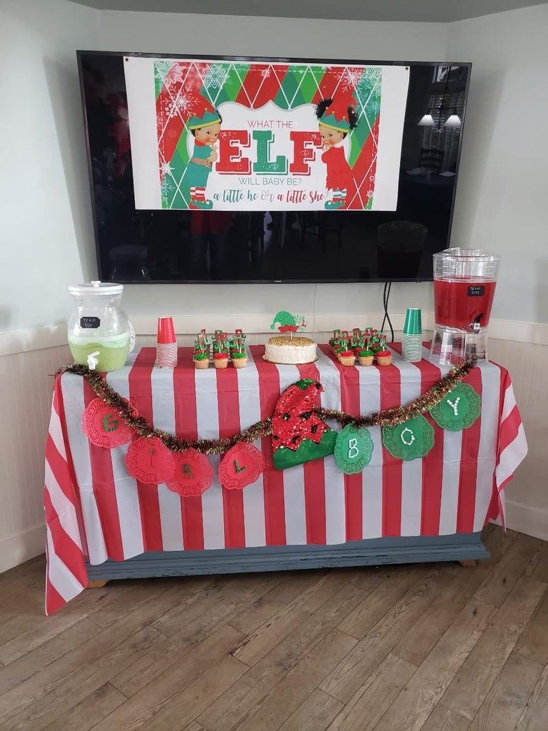 Oojami غطاء طاولة بموضوع الكرنفال بخطوط حمراء وبيضاء من أوجامي - عبوة من 6 - Image 4