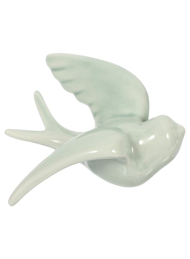 أموسفون زينة جدارية على شكل طائر من السيراميك، قلادة طائر، ديكور جداري من السيراميك، ديكور نورديك معلق، تمثال حمامة، زينة ثلاثية الأبعاد - Image 1