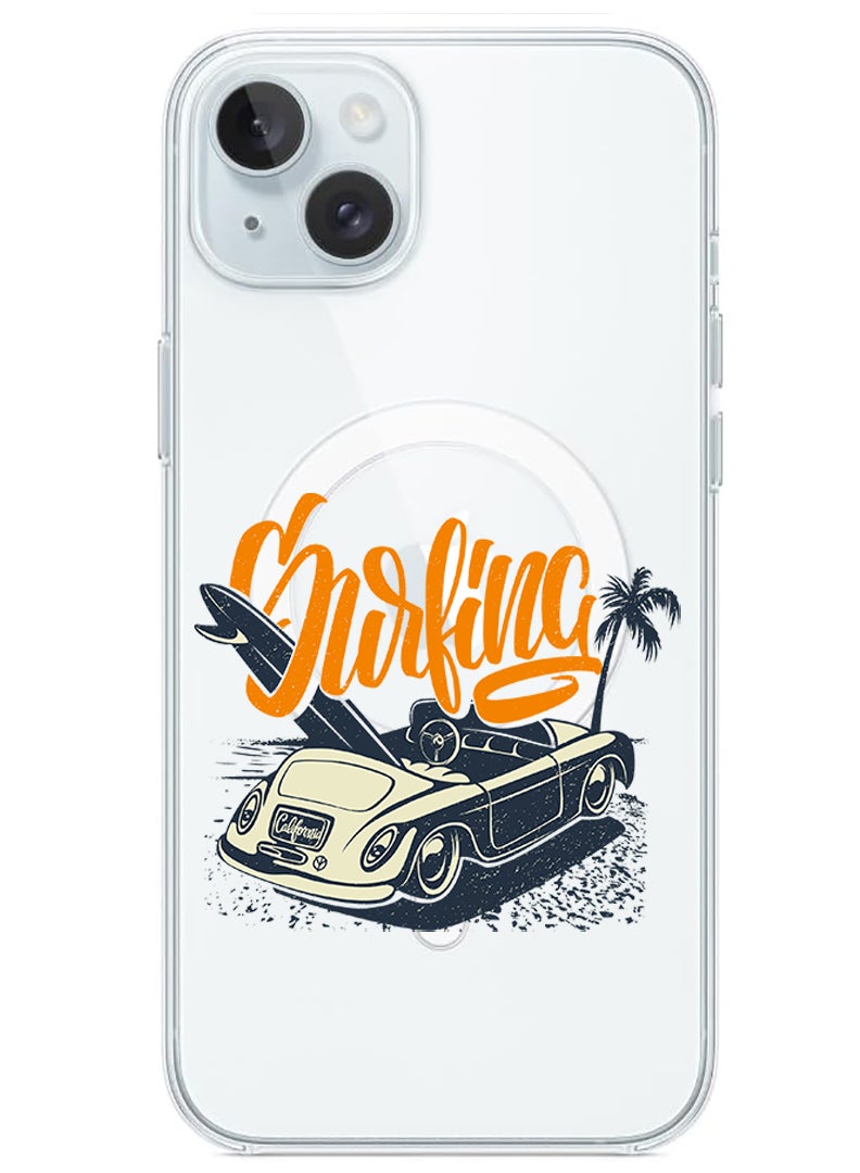 Theodor Magnetic Case for iPhone 15 Plus 6.7-inch Compatible with MagSafe Wireless Charging, Shockproof Phone Bumper Cover Surfing copy - Image 1