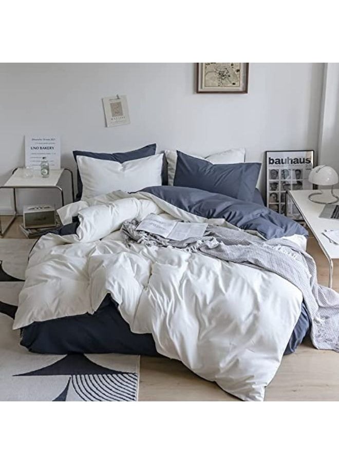 llwoo King Size Bedsheet Duvet Cover 6pcs, 100% Natural Cotton Bedding Set Comfortable and Cozy Duvet Cover with 4 Pillow Covers  - Image 1