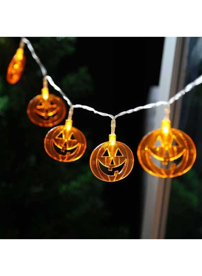 String Lights, Flat Pumpkin - 4.5m (AA Batteries Powered), China