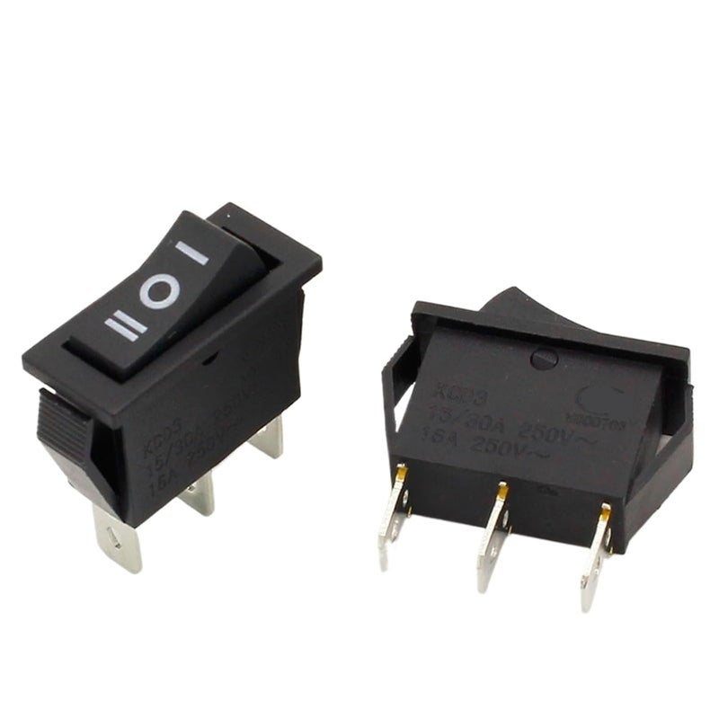 تشغيل إيقاف تشغيل مفتاح قارب ذو 3 أوضاع 250 فولت تيار متردد 10 أمبير 5 قطع - Image 1