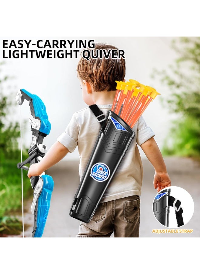 YelaJoy Kids Bow and Arrow Toy Set LED Light Up Archery Toys Outdoor Indoor Shooting Games Toys Boys Girls Birthday Gifts Blue Light Bow and Arrow - Image 3