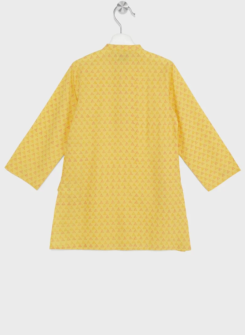 Fabindia Kids Printed Long Kurta