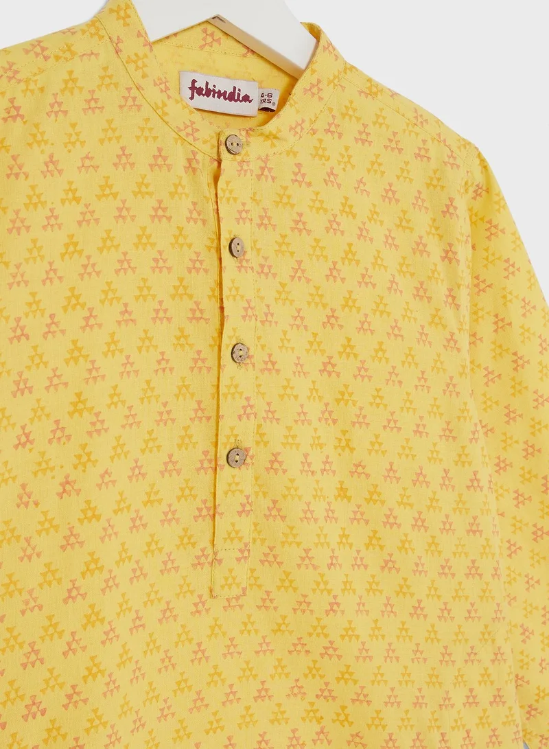 Fabindia Kids Printed Long Kurta