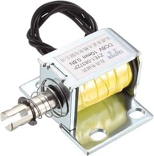 uxcell uxcell DC Push Pull Type Solenoid Electromagnet, DC6V 18W 0.8N 10mm, Open Frame Type, Linear Motion  - Image 1
