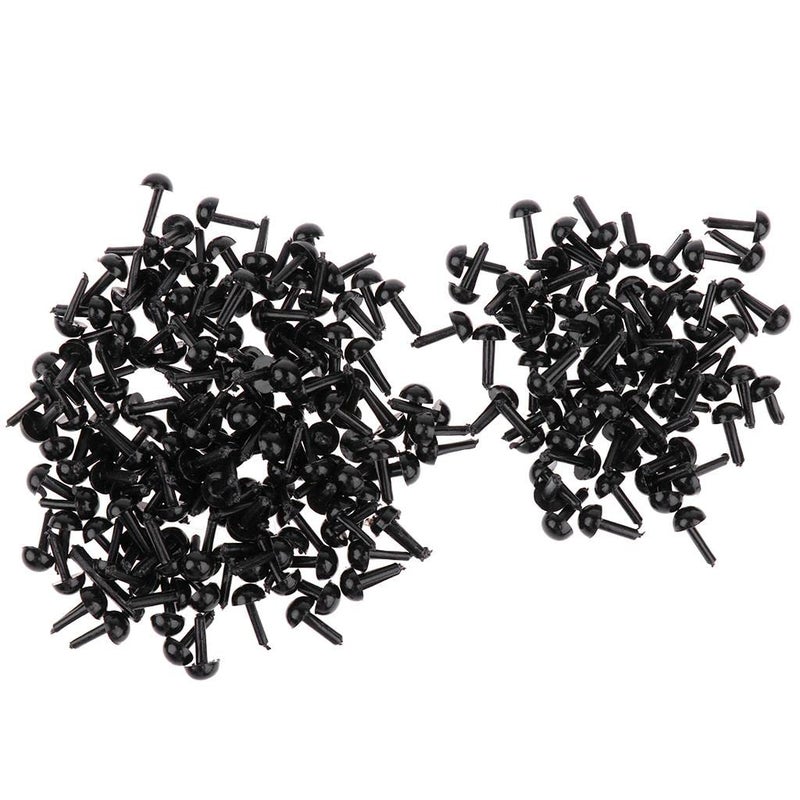 BNF ® 200 Pieces Black PVC Safety Eyes for Teddy Bear Doll Animal Toys 4MM|Toys & Hobbies | Stuffed Animals |Other Stuffed Animals|200pcs PVC Doll Eyes Toys - Image 1