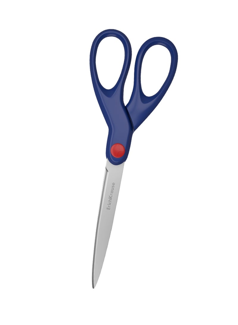 ErichKrause 1-Piece Unity Stainless Steel Scissors 18cm Size With Blue Handles - Image 2
