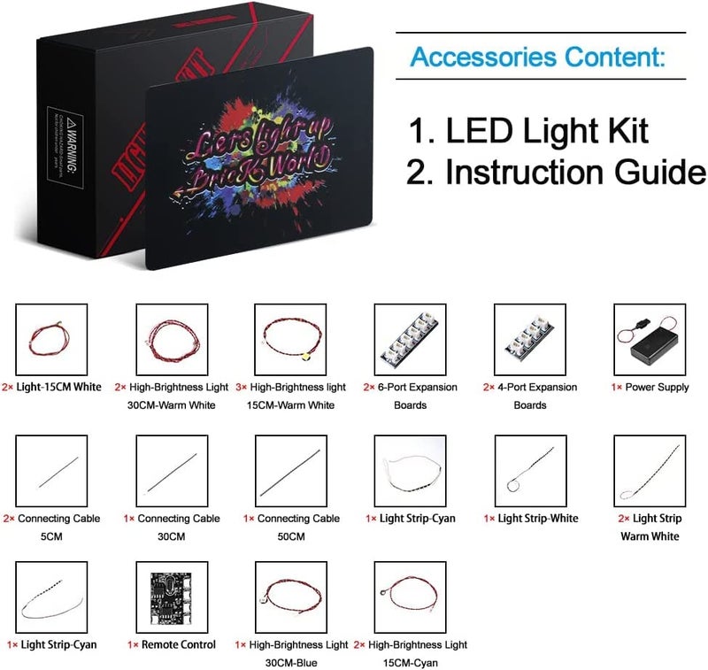 BrickBling Light Kit Compatible with Lego 21333 Vincent Van Gogh - The Starry Night (Bricks Not Included), DIY Lighting Compatible with Lego Starry Night Remote Control Version - Image 3