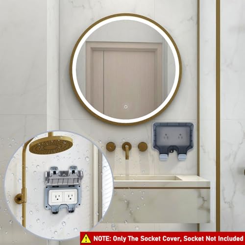 Serplex® 146 Type Double Socket Switch Cover with Flip Up Lid Compatible with Duplex Receptacle Outlet Cover for 86mm×146mm Faceplate Waterproof Cover for Electric Switch Socket (Socket Not Included) - Image 4