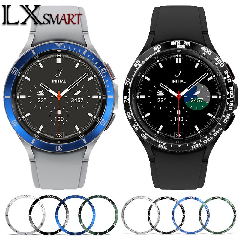 For Samsung Galaxy Watch7/6/5 Metal Bezel Water Ghost Time Speed Scale Ring Protection Ring 42/ - Image 2