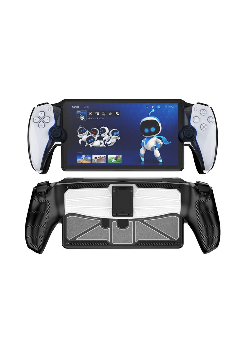 Protective Case Cover for Sony Playstation Portal with Kickstand Soft TPU Kickstand Case Cover for Playstation Portal Game Console Skin Cover - Black  - Image 2