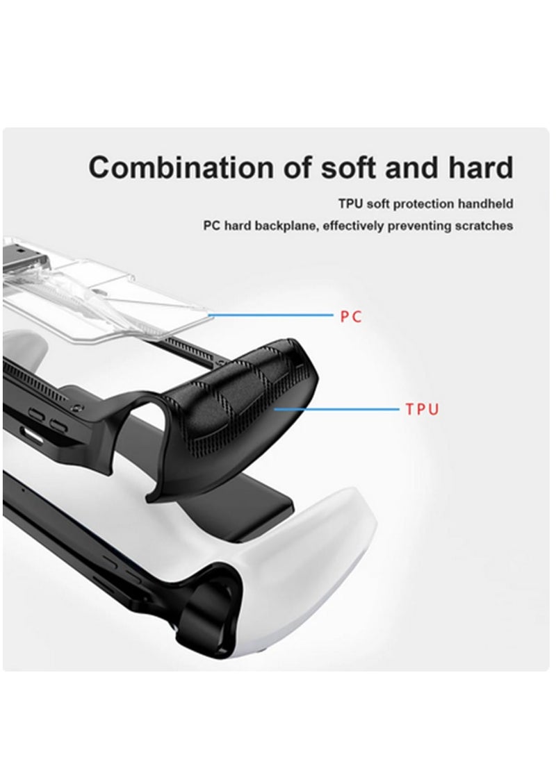 Protective Case Cover for Sony Playstation Portal with Kickstand Soft TPU Kickstand Case Cover for Playstation Portal Game Console Skin Cover - Black  - Image 4
