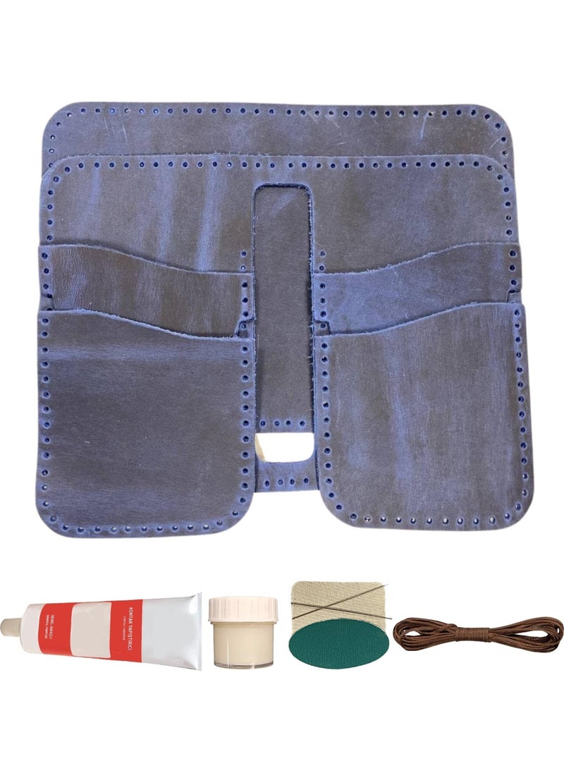 İpek Bazaar - Ipek Bazaar DIY Leather Wallet Making Set Diy Handmade Women's Men's Wallet Card Holder Kit - Image 1