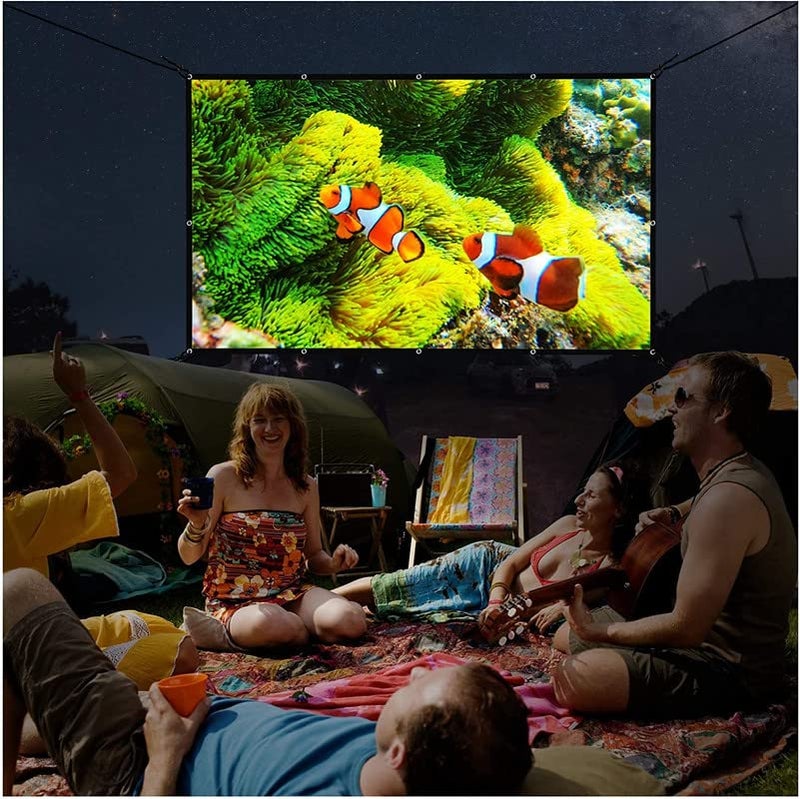 MOIZ Video Projection 84 inch, Washable 4K Projector Screen 4:3 HD Foldable Anti-Crease, Portable Movies Outdoor Indoor A+7 - Image 5