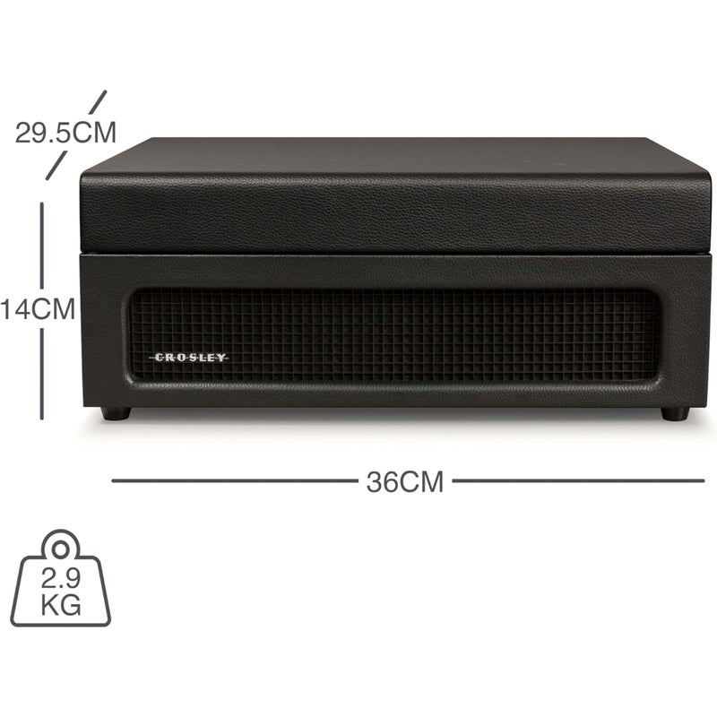Crosley Voyager Portable Turntable, Bluetooth Record Player, Black - Image 2