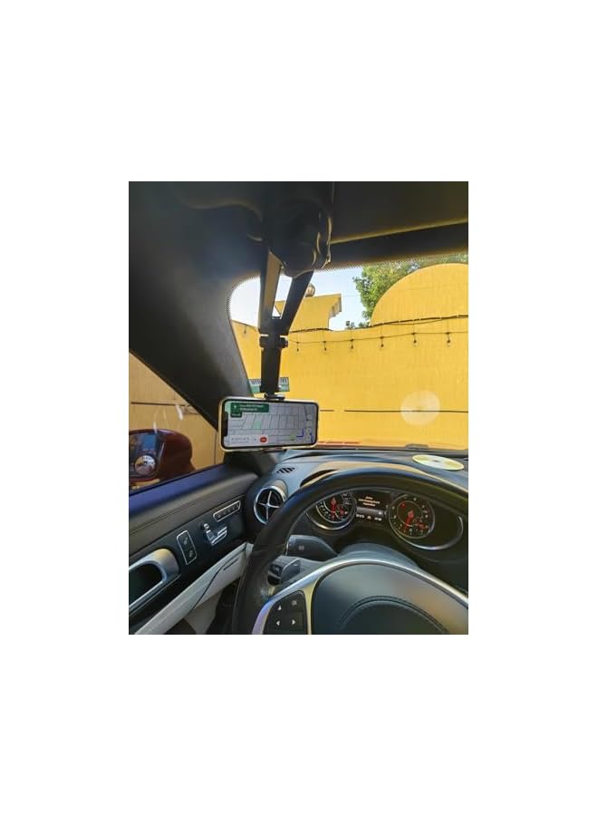 S-TOP Car Sun Visor Phone Holder, 2 Pc, Adjustable & Secure Mount, Hands-Free Navigation & Call Support, Easy Clip-On Installation 10500020 - Image 5