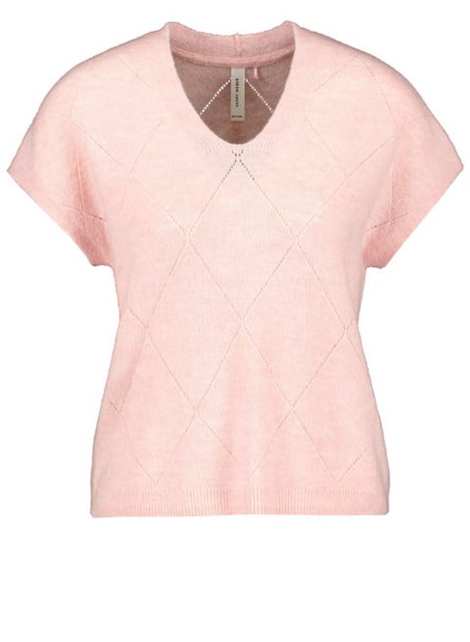 GERRY WEBER Fluffy short sleeve jumper with openwork details  - Image 1