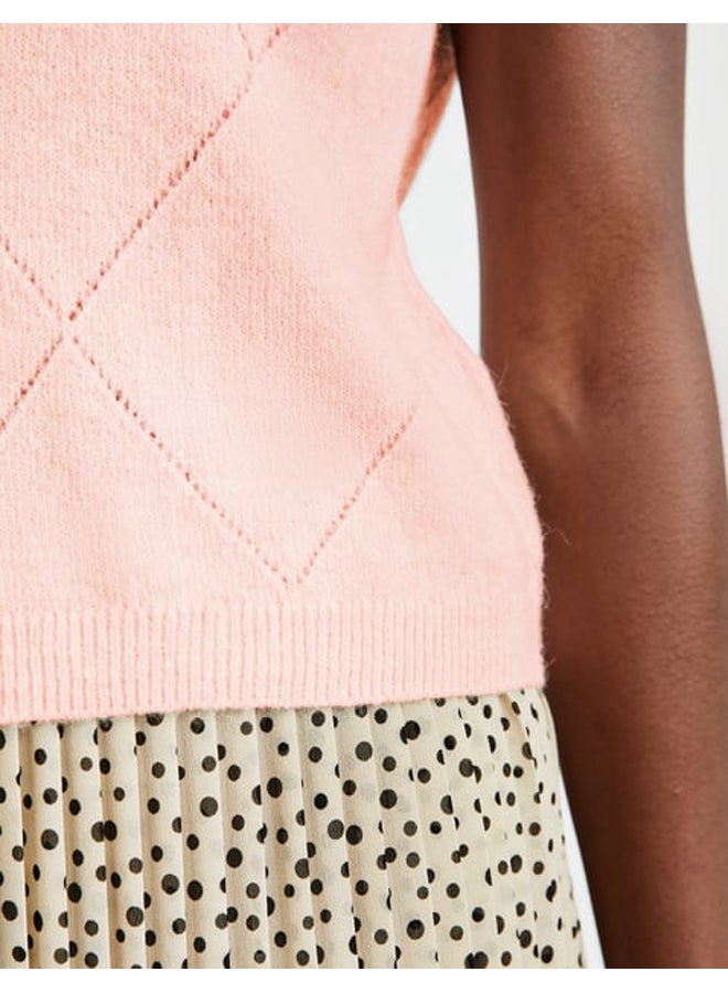 GERRY WEBER Fluffy short sleeve jumper with openwork details  - Image 3