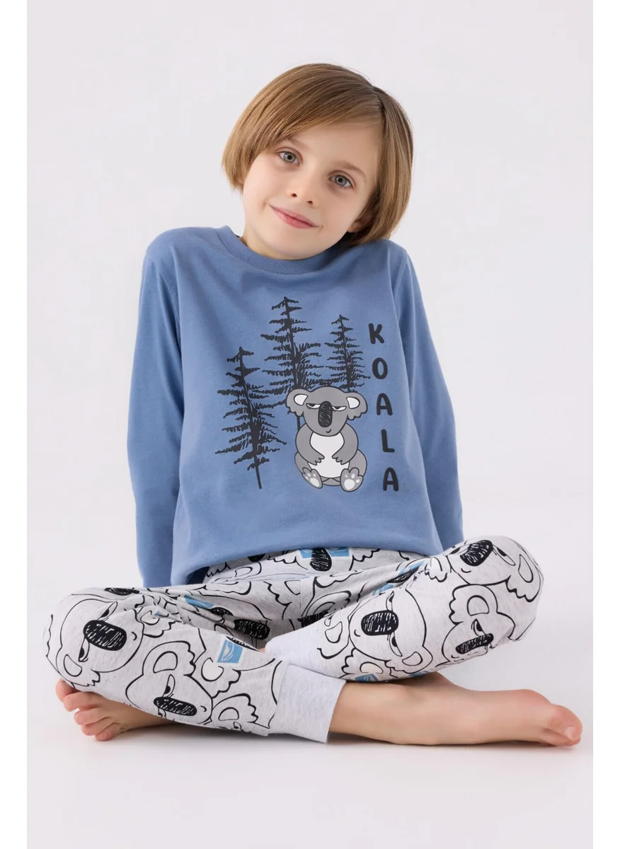 روليبولي Boy Blue Long Sleeve Pajama Set