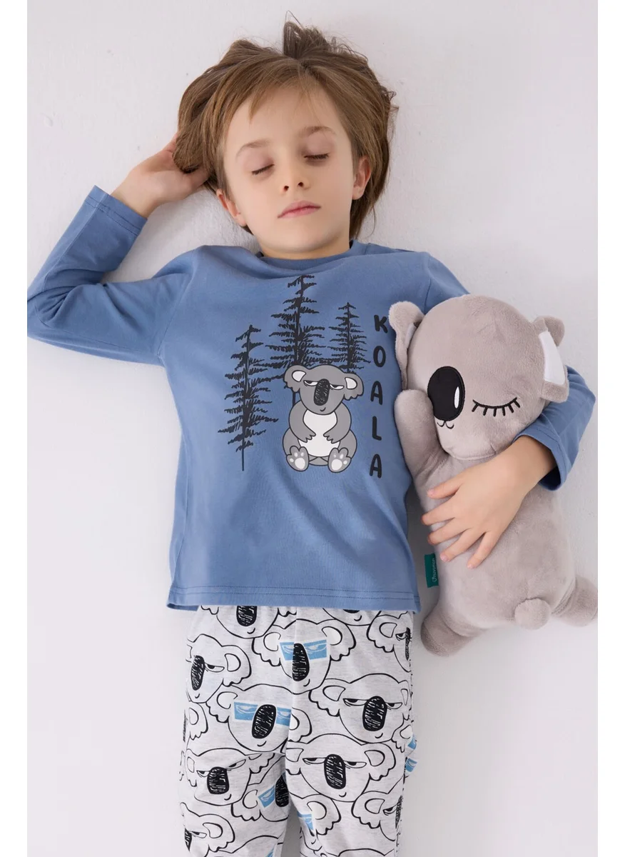 روليبولي Boy Blue Long Sleeve Pajama Set
