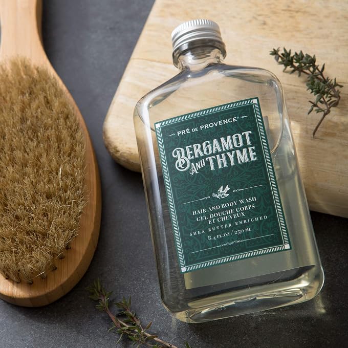 Pre De Provence Bergamot & Thyme Men's Fragrance Collection, Hair & Body Wash, 250 ML - Image 3