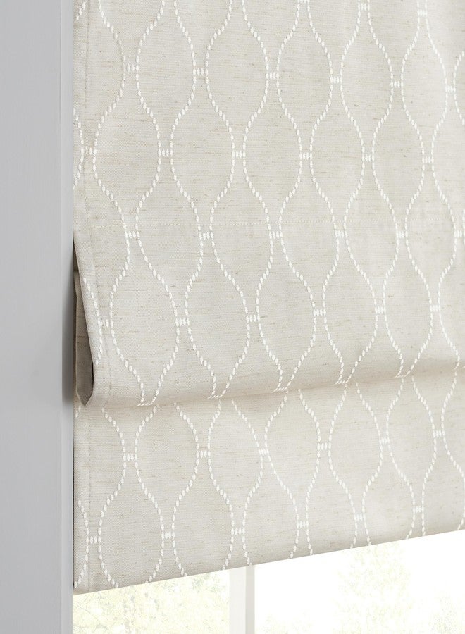 إكليبس ستائر إكليبس دارين الرومانية ذات التصميم المائل، ستائر لاسلكية تحجب الضوء بنسبة 100%، عرض 23 بوصة × طول 64 بوصة، ستائر عازلة للصوت وموفرة للطاقة، ستائر منسوجة مناسبة لغرفة المعيشة أو غرفة النوم أو المكتب، لون عاجي. - Image 3