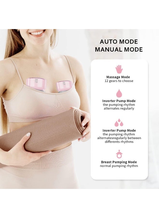 KASTWAVE Wearable Breast Pump Hands Free, Wearable Breast Pump Portable Hands Free, Wearable Pumps for Breastfeeding,3 Modes 9 Levels of Comfortable Suction(2 Pcs) - Image 5