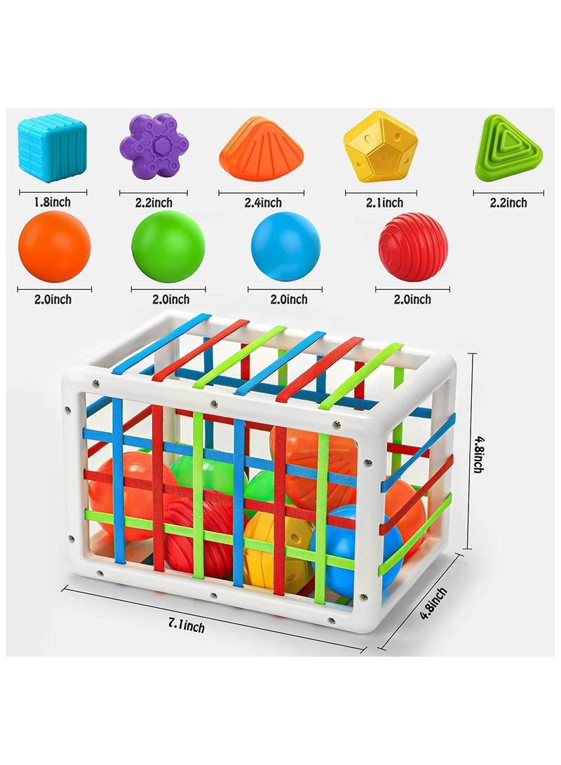 REBEKA Montessori Toys for Baby & Toddler Sorter Toy Colorful Cube and Multi Sensory Shape, Toddler Developmental Learning Toys for Birthday Gifts, Baby Toys 6 Months to 3 Years - Image 5