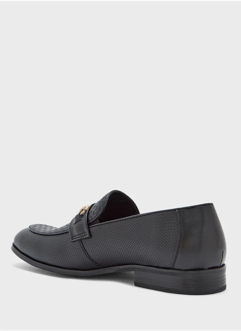 Robert Wood Weave Detail Formal Loafers