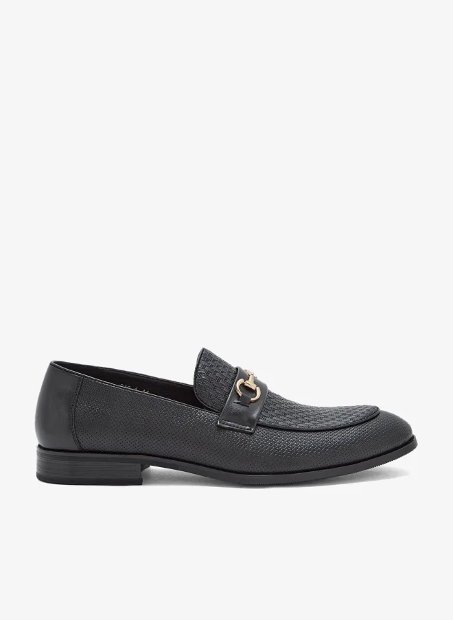 Weave Detail Formal Loafers