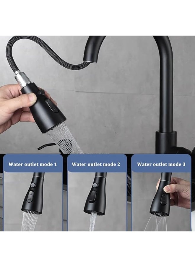 واي دي حوض مطبخ YD متعدد الوظائف مع صنبور قابل للسحب، حوض مطبخ مزدوج مع رف تجفيف، غسالة أكواب مدمجة، حوض مطبخ عصري مع ملحقات للمطبخ المنزلي - Image 4