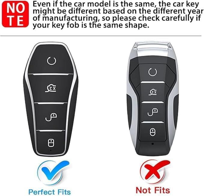 7Cylinder TPU Key Fob Cover with Keychain Compatible with BYD - Anti Scratch Waterproof High Quality Fob Cover for Atto 3 Han Tang Dolphin Yuan - Image 3