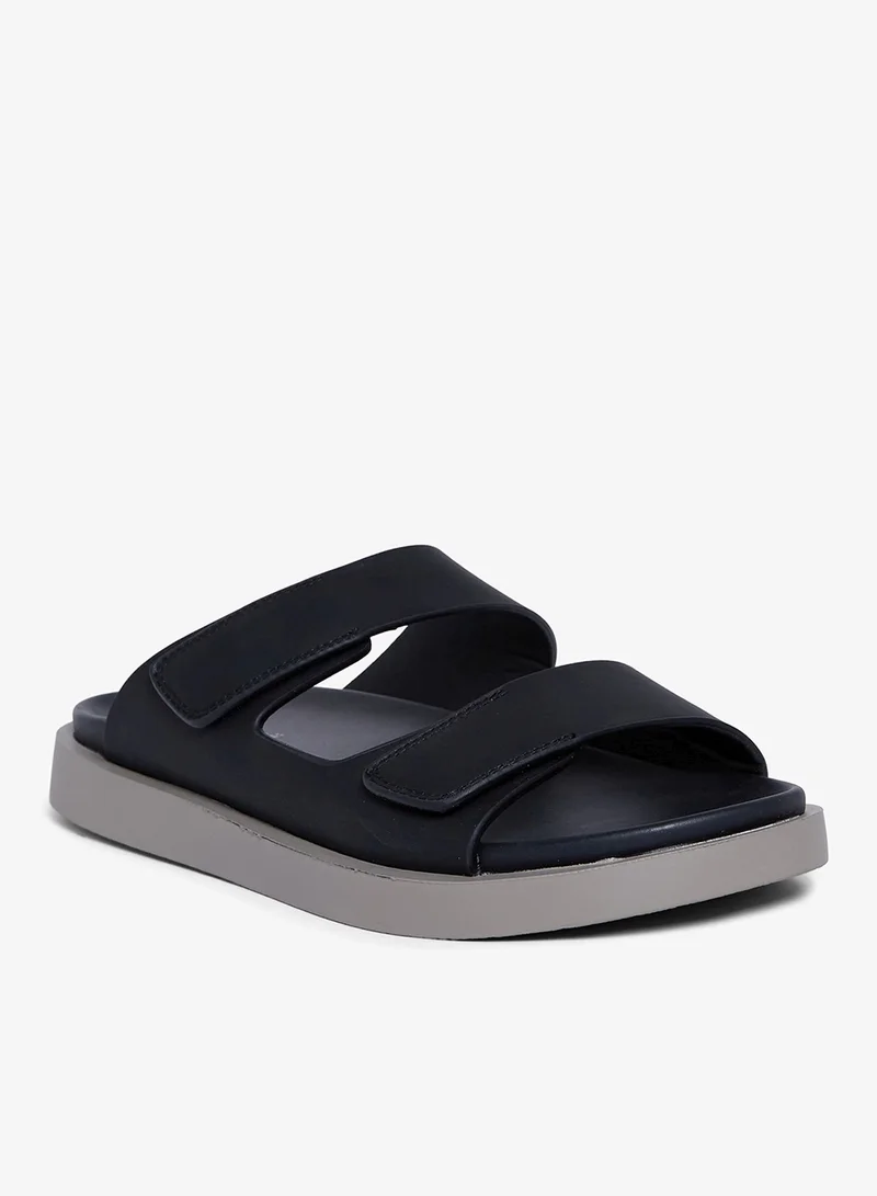 Geoomnii Men’s Arabic Sandals – Comfortable Casual Leather Slide Sandals for Everyday Wear