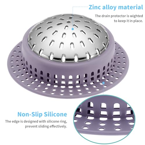 Aluvor Shower Drain Hair Catcher, Shower Drain Cover, Bathtub Drain Hair Catcher for Pop-Up & Regular Drains - Image 5
