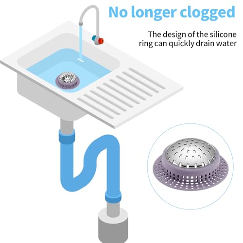 Aluvor Shower Drain Hair Catcher, Shower Drain Cover, Bathtub Drain Hair Catcher for Pop-Up & Regular Drains - Image 4