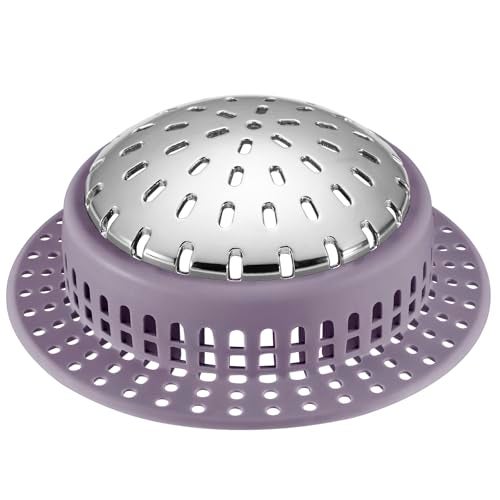 Aluvor Shower Drain Hair Catcher, Shower Drain Cover, Bathtub Drain Hair Catcher for Pop-Up & Regular Drains - Image 1