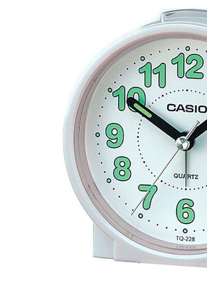 CASIO Round Shape Analog Alarm Clock White 11x9.8 x 4.8cm - Image 2