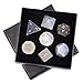 mookaitedecor 7 PCS Grey Agate Crystal Polyhedral DND Dice Set Polished Tumbled Stones Dices for RPG MTG Table Games Home Decoration - Image 2