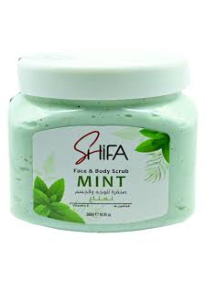 SHIFA Face and Body Scrub with Refreshing Mint Extract 500ml