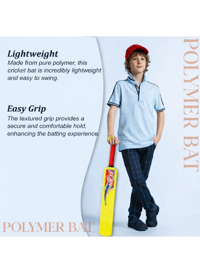Elan Polymer Youth Cricket Bat for Soft Balls – Lightweight Durable Plastic Cricket Bat for Kids Training, Practice and Leisure Play - Image 5