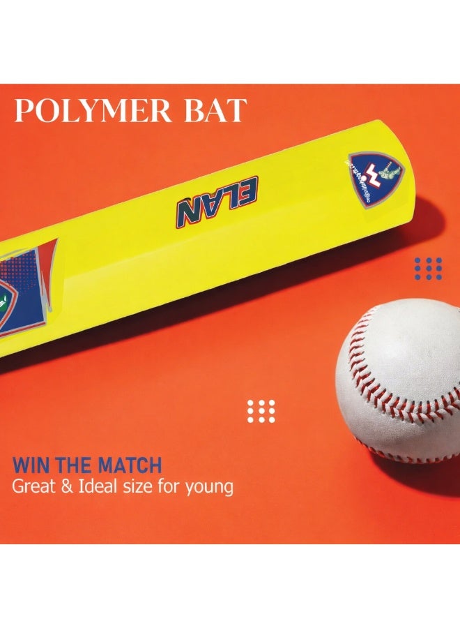 Elan Polymer Youth Cricket Bat for Soft Balls – Lightweight Durable Plastic Cricket Bat for Kids Training, Practice and Leisure Play - Image 3