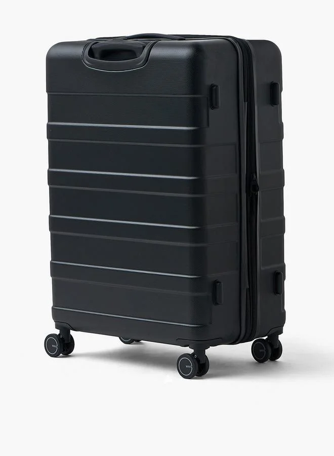 Wave BLACK Textured Hardcase Trolley Bag With Retractable Handle - Set Of 4  | Best Price UAE