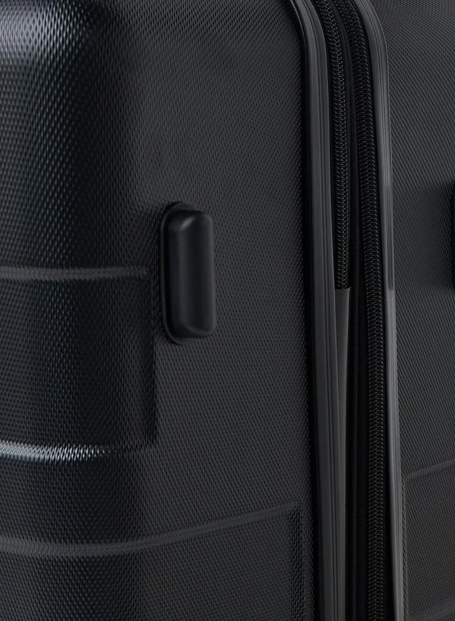 Wave BLACK Textured Hardcase Trolley Bag With Retractable Handle - Set Of 4  | Best Price UAE