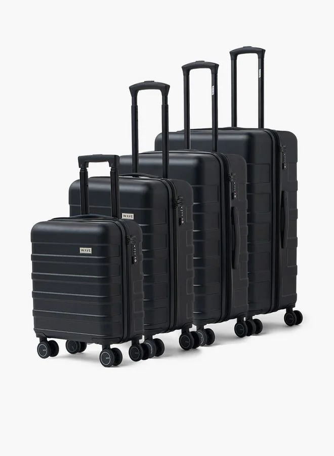 Textured Hardcase Trolley Bag With Retractable Handle - Set Of 4
