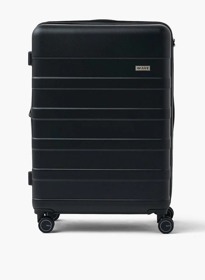 Wave BLACK Textured Hardcase Trolley Bag With Retractable Handle - Set Of 4  | Best Price UAE