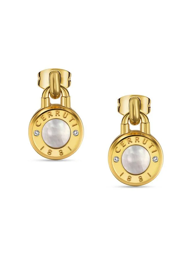 شيروتي 1881 Vittoria Gold Plated Stainless Steel Drop Earrings for Women