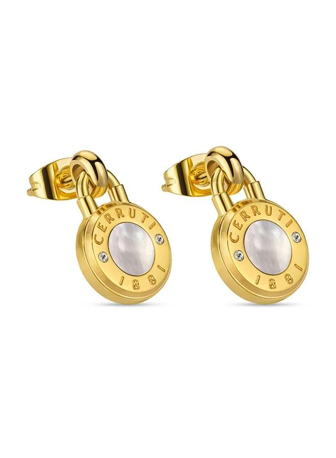 شيروتي 1881 Vittoria Gold Plated Stainless Steel Drop Earrings for Women