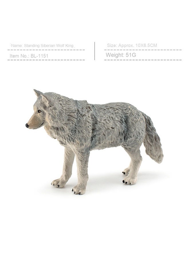 NIBEMINENT Siberian Wolf King Realistic Animal Model Set