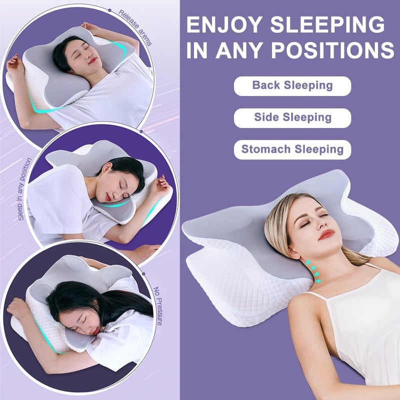 Butterfly Shape Cervical Neck Pillow for Shoulder and Neck Pain Relief - Image 2